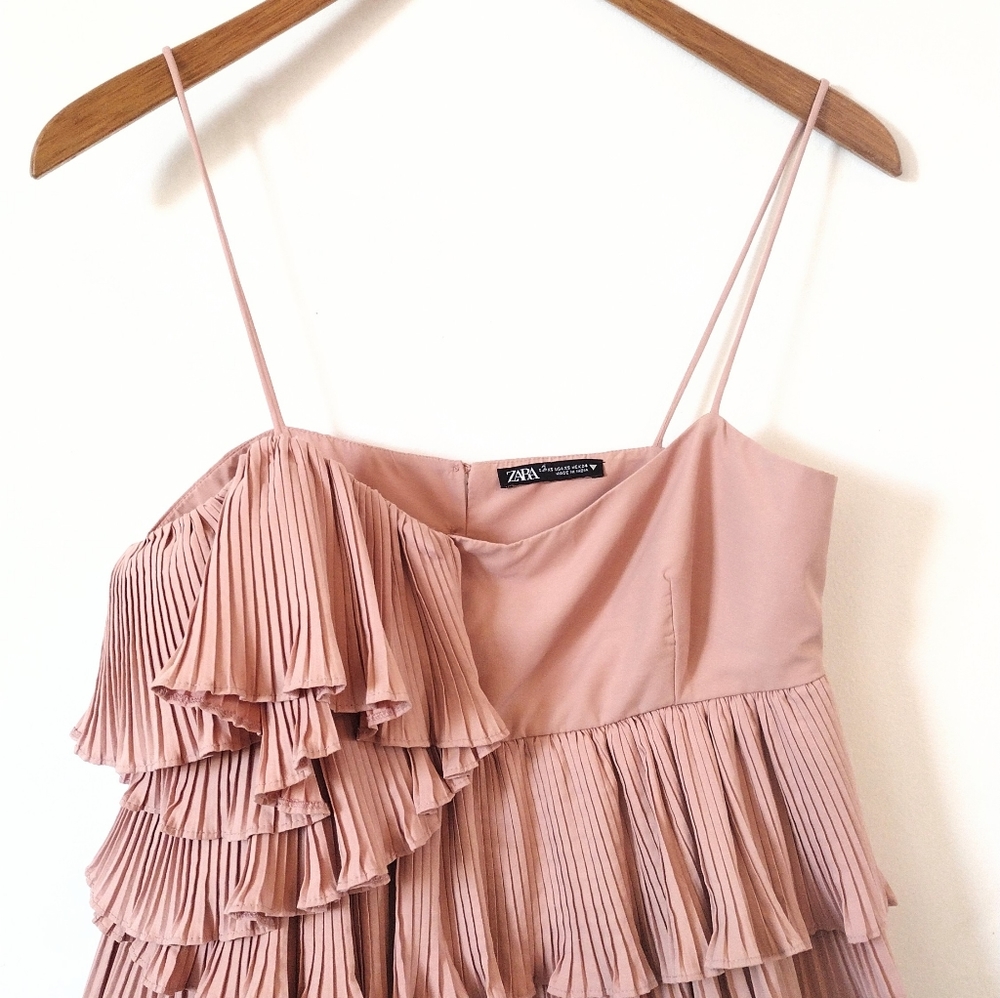 🌿 Zara Pink Ruffle Crop Top - Picture 4 of 4